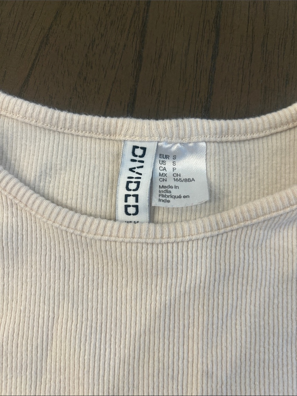 Ribbed Short-Sleeve Top - Cream - Picture 2 of 2